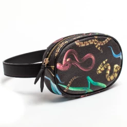 Seletti X TOILETPAPER Unisex Waist Bag Black Snakes