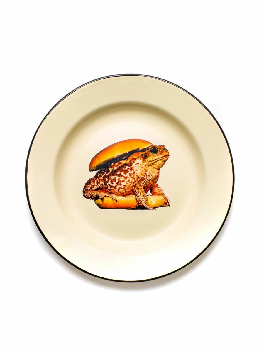 Seletti Toiletpaper Magazine Toad Enamel Plate