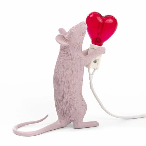 Seletti Standing Mouse Lamp Love Edition