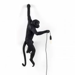 Seletti Black Hanging Monkey Lamp