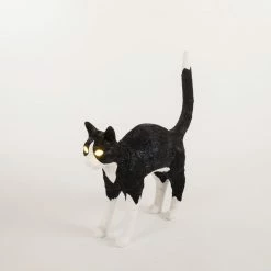 Seletti Black and White Jobby The Cat Lamp