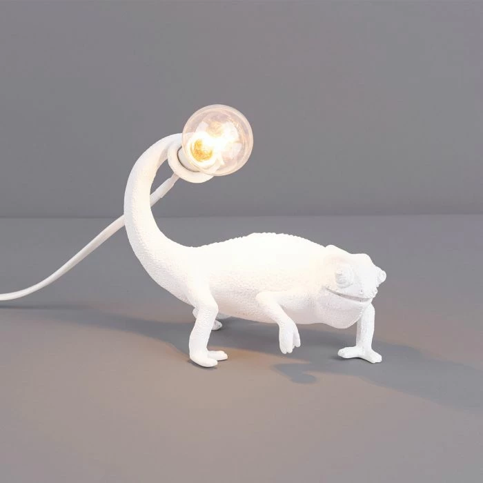Seletti White Chameleon Lamp - Still
