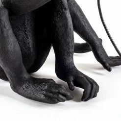 Seletti The Monkey Lamp Black Sitting Version - outdoor