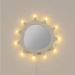 Seletti MDF Mirror Luminaire With Bulbs Small 30x32 cm