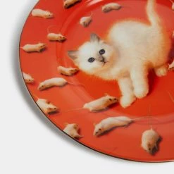 Seletti Toiletpaper Porcelain Plate - Kitten
