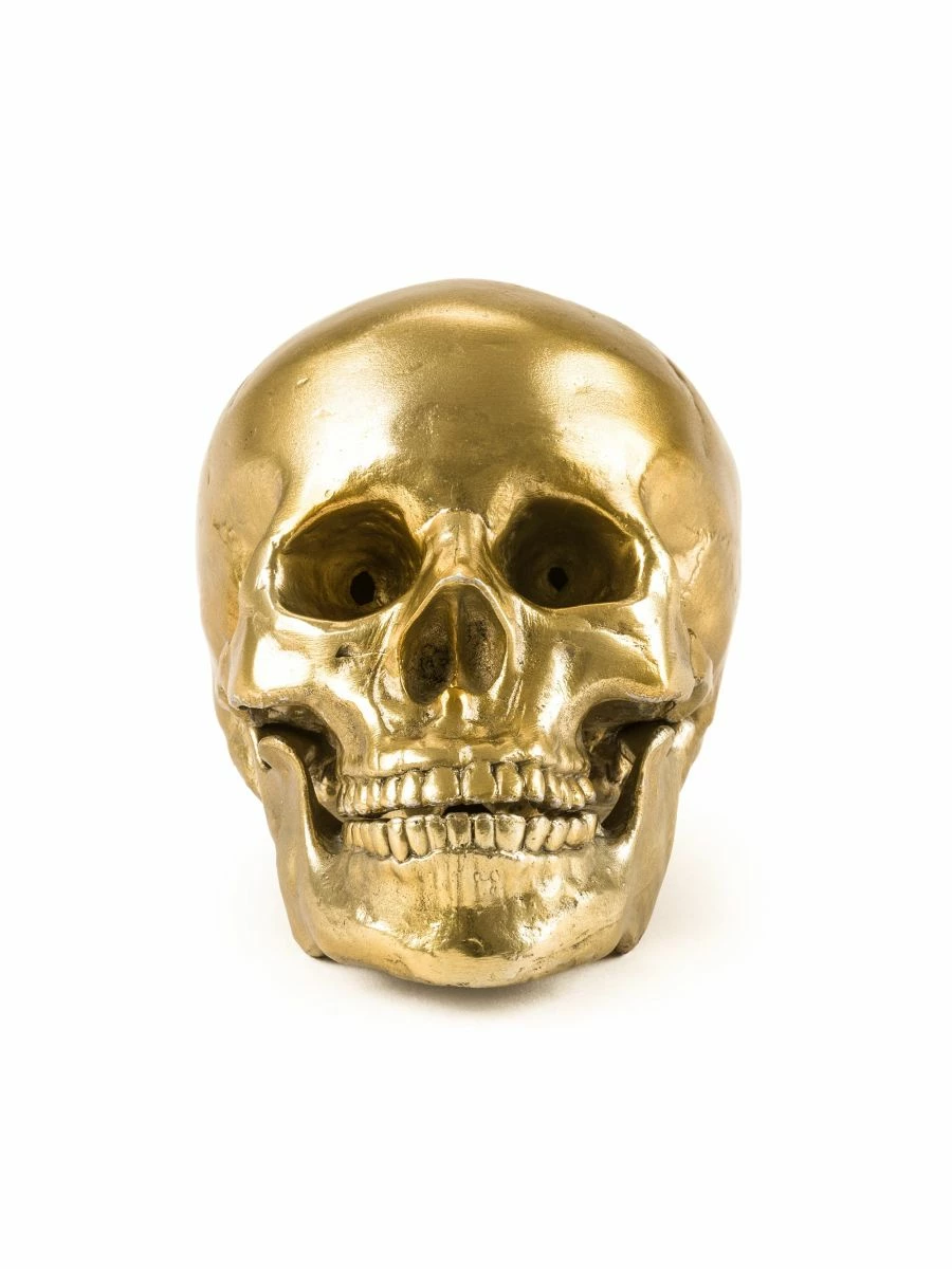 Seletti Aluminum Human Head Skull