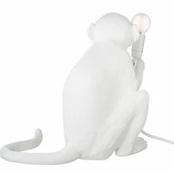 Seletti White Sitting Monkey Lamp