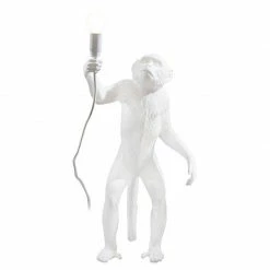Seletti White Monkey Resin Foot Lamp