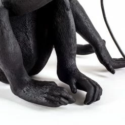 Seletti Black Sitting Version Monkey Lamp