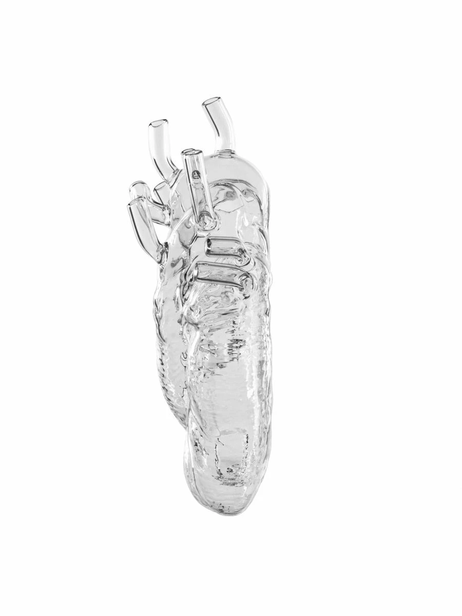 Seletti Love in Bloom Glass Heart Vase