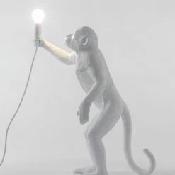 Seletti White Monkey Standing Indoor Version Lamp