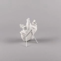 Seletti White Love in Bloom Heart Shaped Vase