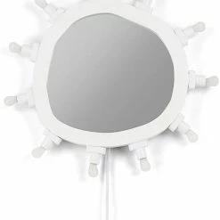 Seletti MDF Mirror Luminaire With Bulbs Small 30x32 cm