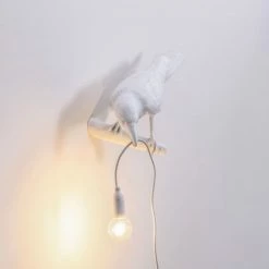 Seletti BIRD LAMP WHITE LOOKING LEFT