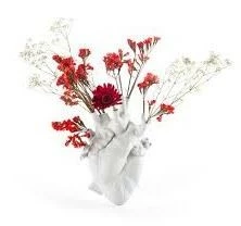 Seletti White Love in Bloom Heart Vase