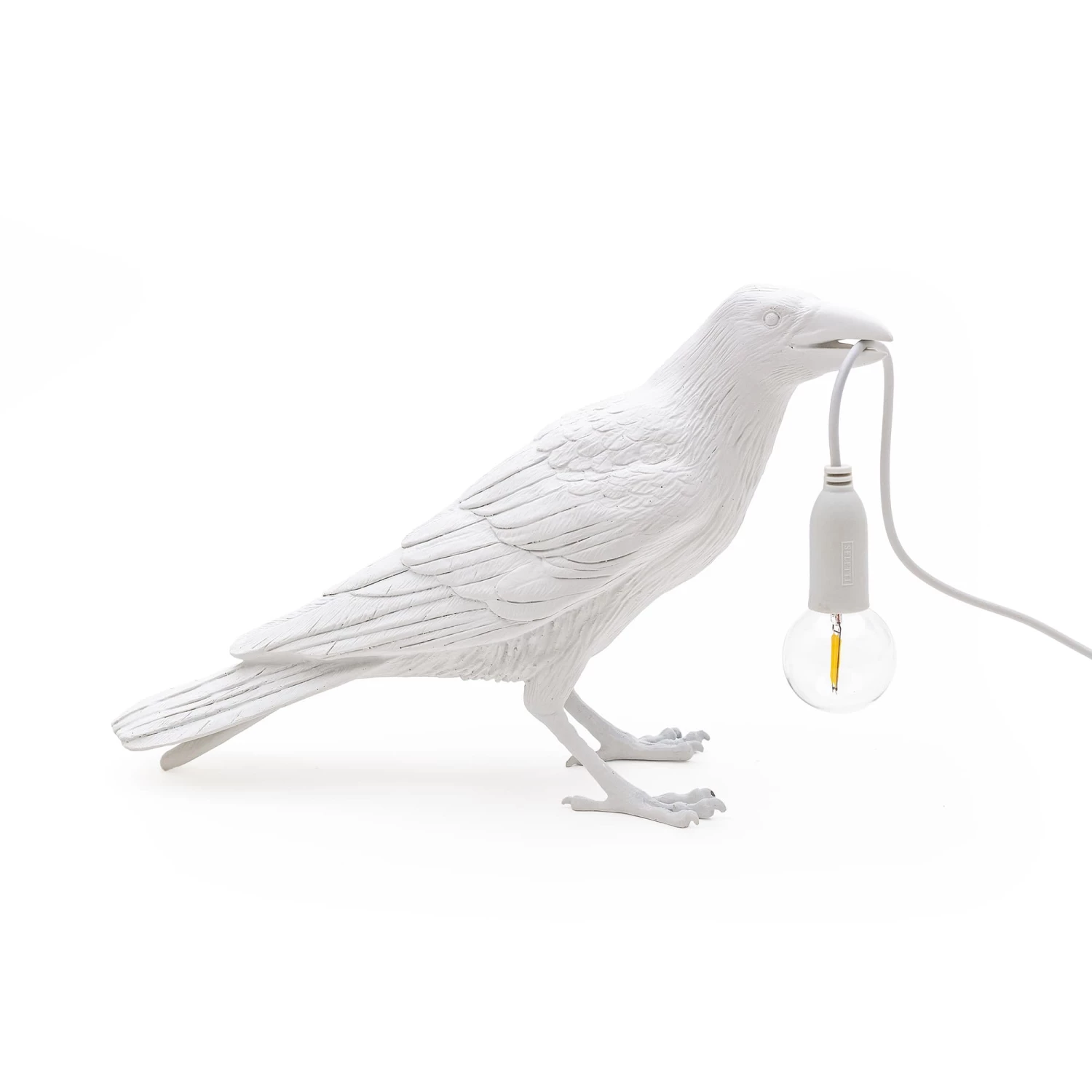 Seletti White Waiting Bird Lamp indoor/outdoor