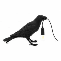 Seletti Black Waiting Bird Lamp