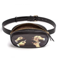 Seletti X TOILETPAPER Unisex Waist Bag Black Lipsticks