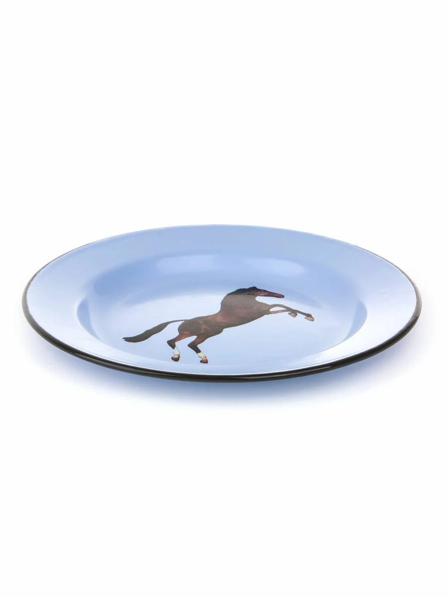Seletti Toiletpaper Magazine Horse Enamel Plate