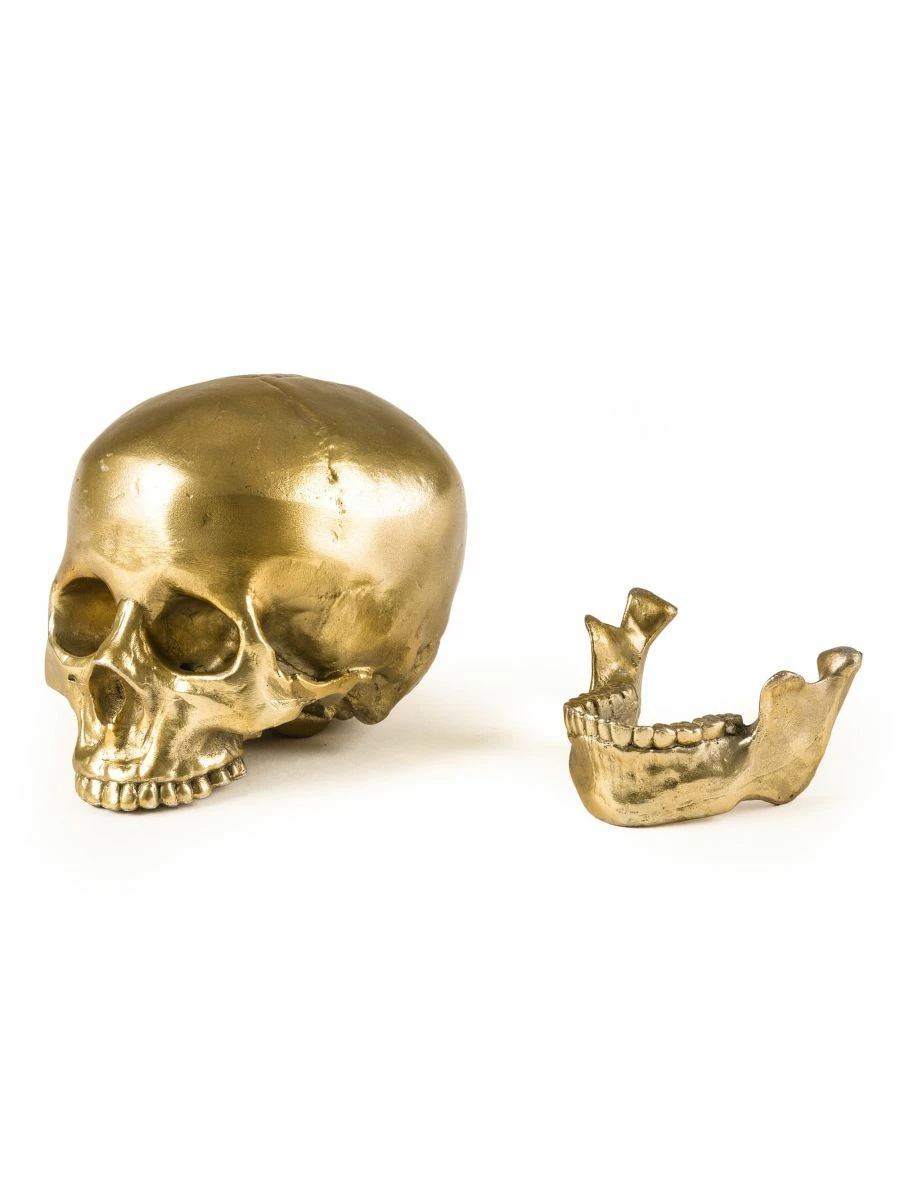 Seletti Aluminum Human Head Skull