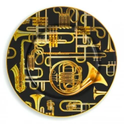 Seletti Toiletpaper Porcelain Plate - Trumpets
